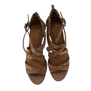 Franco Sarto Hachi Sandal Tan Suede SIZE 8.5